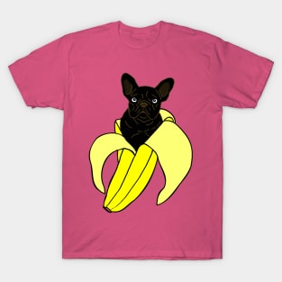 banana black french bulldog doodle T-Shirt